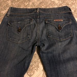 Hudson Collin Skinny Flap jeans.